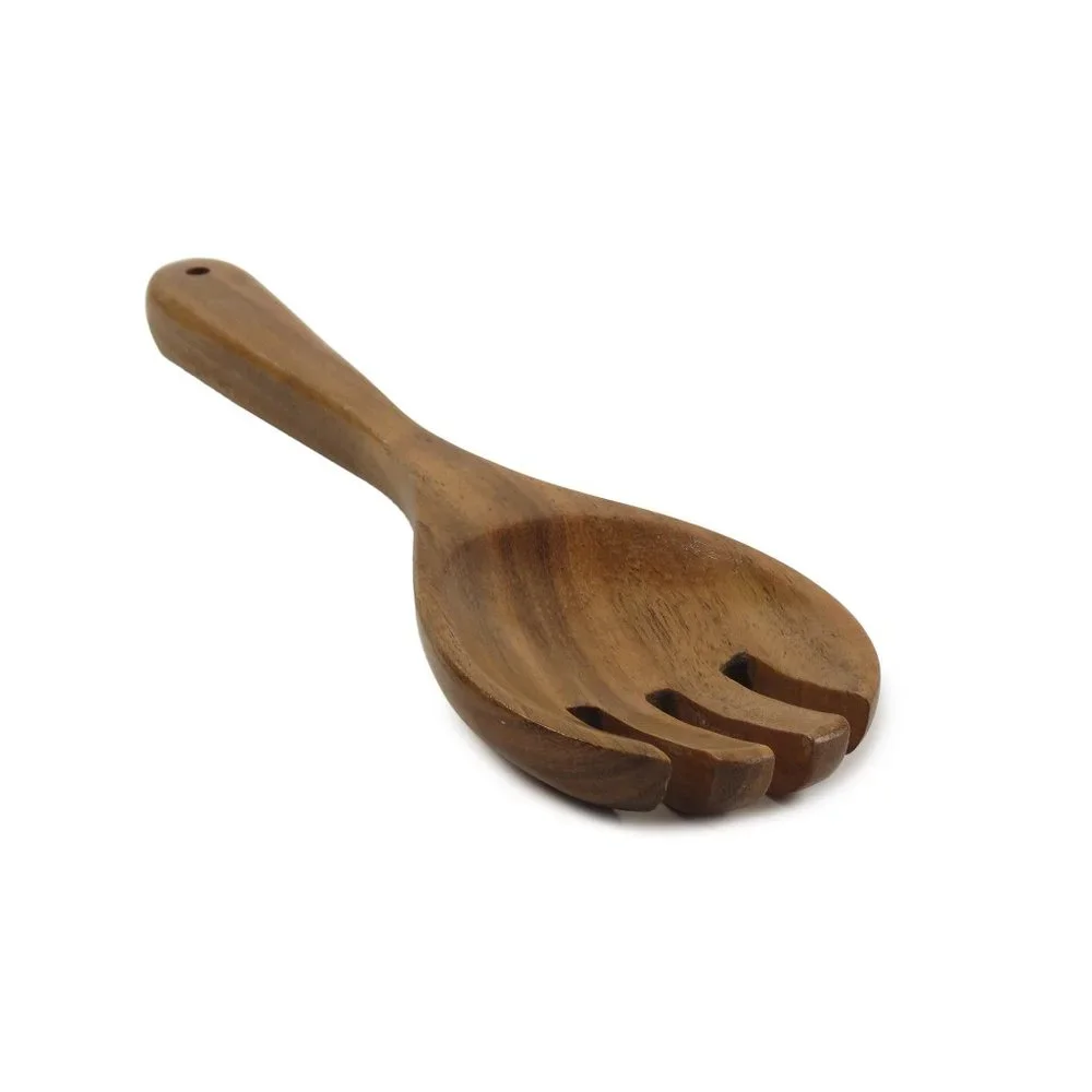 Oussum Cooking Kitchen Utensils Wood 6 Spoons Set Acacia Wooden Spoons & Holder